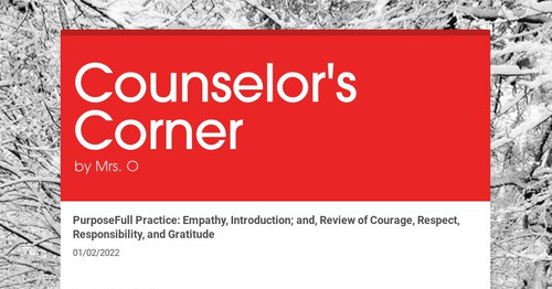 Counselor's Corner