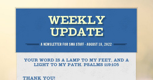 Weekly Update | Smore Newsletters For Education