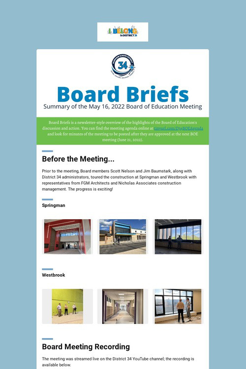 Board Briefs
