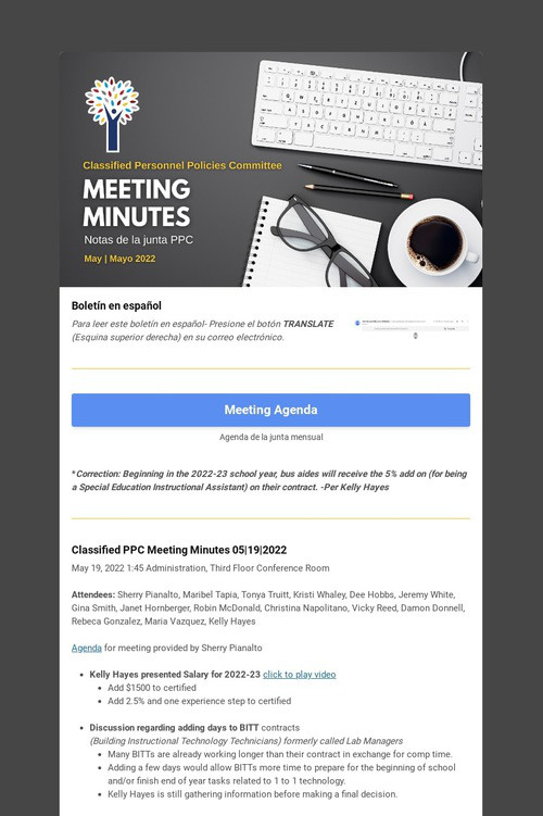PPC MAY MINUTES