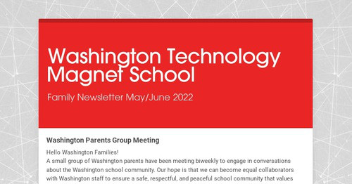 Washington Technology Magnet School  Smore Newsletters