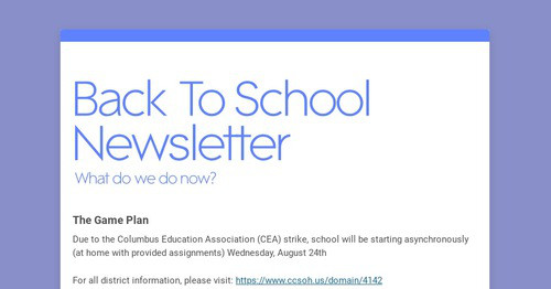 Back To School Newsletter | Smore Newsletters