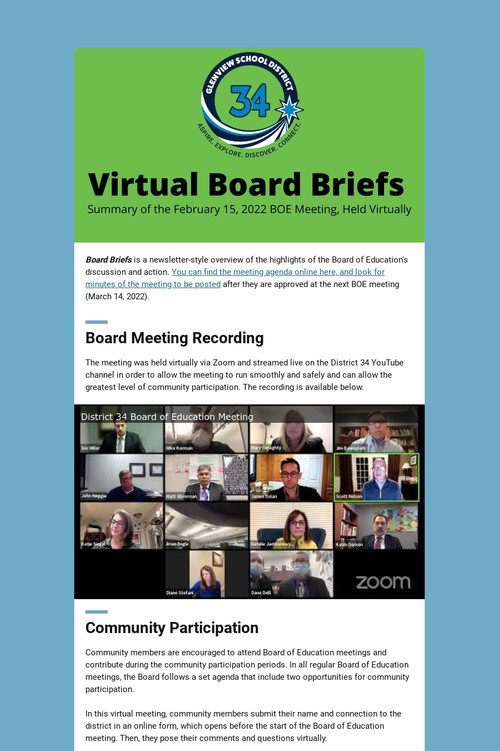 Virtual Board Briefs