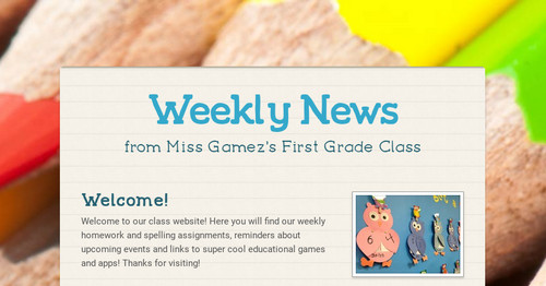 Weekly News | Smore Newsletters