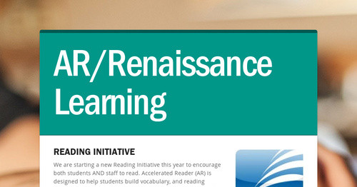 AR Renaissance Learning Smore Newsletters