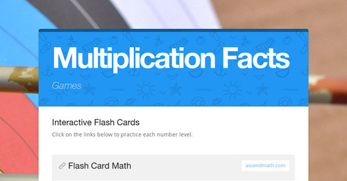 Multiplication Facts Smore Newsletters