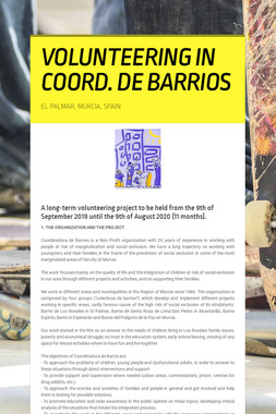 VOLUNTEERING IN COORD. DE BARRIOS 
