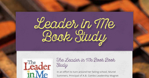 Leader in Me Book Study | Smore Newsletters