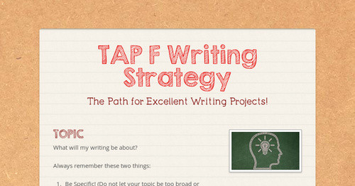 Tap essay