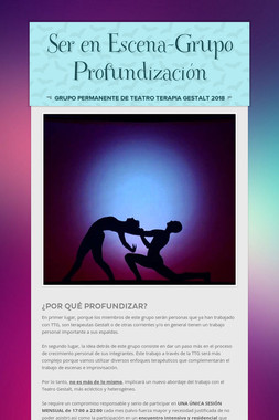 Ser en Escena-Grupo Profundización