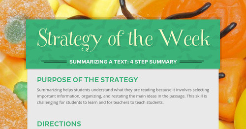 Strategy Of The Week Smore Newsletters