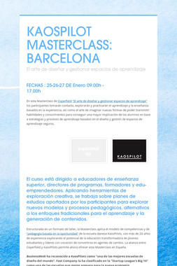 KAOSPILOT MASTERCLASS: BARCELONA