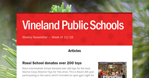 Vineland Public Schools | Smore Newsletters