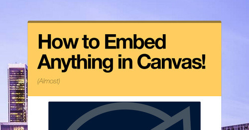 How to Embed Anything in Canvas!