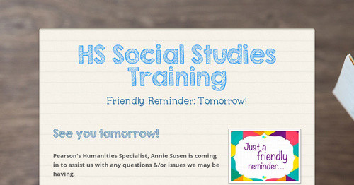 HS Social Studies Training