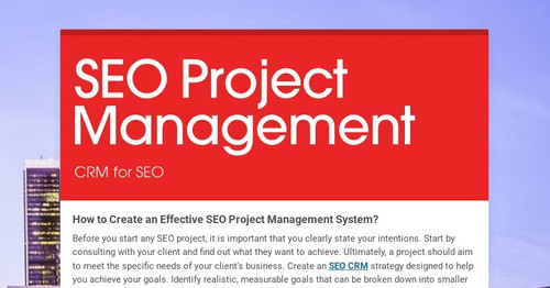 SEO Project Management | Smore Newsletters