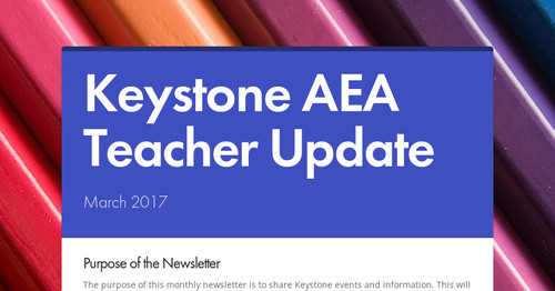 Keystone Aea Teacher Update Smore Newsletters For Education