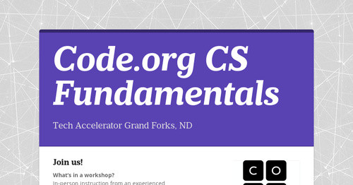 Code.org CS Fundamentals | Smore Newsletters