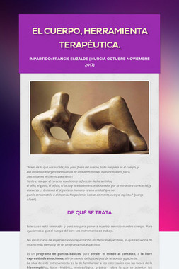 EL CUERPO, HERRAMIENTA TERAPÉUTICA.