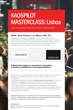 KAOSPILOT MASTERCLASS: Lisboa
