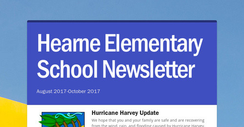 Hearne Elementary School Newsletter | Smore Newsletters