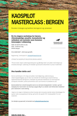 KAOSPILOT MASTERCLASS : BERGEN