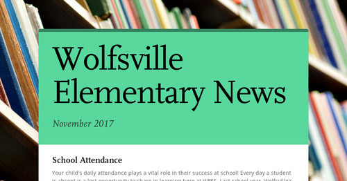 Wolfsville Elementary News | Smore Newsletters