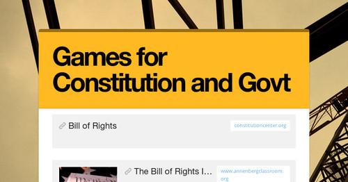 Games For Constitution And Govt Smore Newsletters