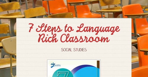 7 Steps to Language Rich Classroom Smore Newsletters for Education