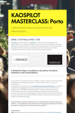 KAOSPILOT MASTERCLASS: Porto