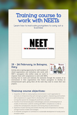 Training course to work with NEETs