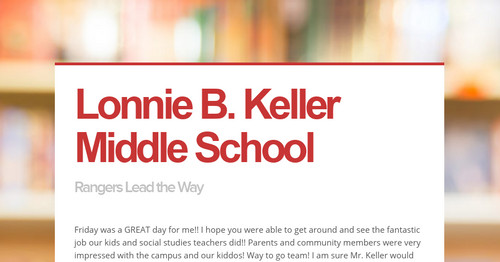 Lonnie B. Keller Middle School | Smore Newsletters For Education