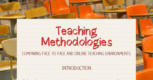 assignment of teaching methodologies