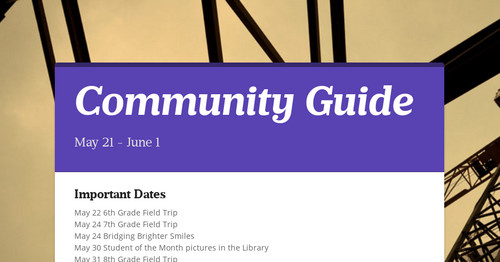 Community Guide | Smore Newsletters For Education