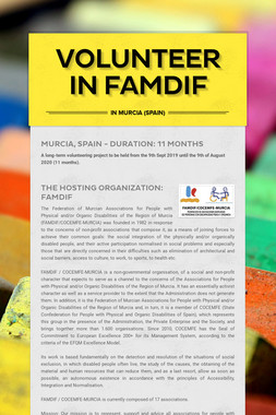 VOLUNTEER IN FAMDIF