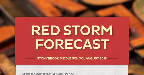 Red Storm Forecast | Smore Newsletters