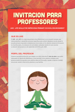 Invitacion para professores