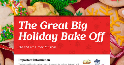 The Great Big Holiday Bake Off | Smore Newsletters