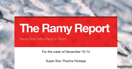 The Ramy Report Smore Newsletters For Education The Ramy Report Smore Newsletters For Education