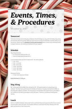 Events, Times, & Procedures 