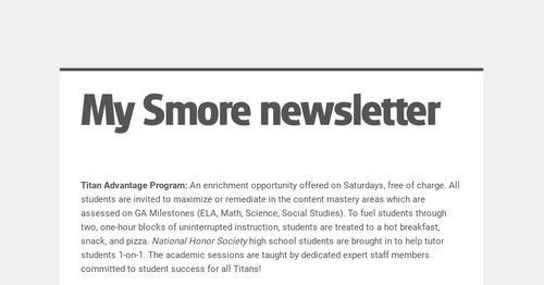 My Smore Newsletter Smore Newsletters For Education