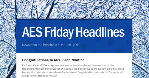 Aes Friday Headlines Smore Newsletters For Education - 