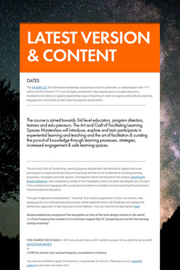 LATEST VERSION & CONTENT