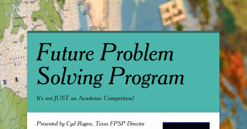 what does the future problem solving program offer