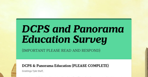 Panorama Surveys Panorama Education - 