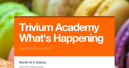 Trivium Academy What #39 s Happening Smore Newsletters for Education Trivium Academy What #39 s Happening Smore Newsletters for Education