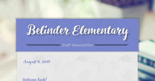 Belinder Elementary | Smore Newsletters for Education