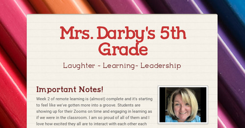 Mrs. Darby's 5th Grade | Smore Newsletters for Education