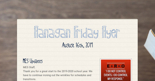 Flanagan Friday Flyer | Smore Newsletters