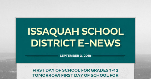 Issaquah School District E-news